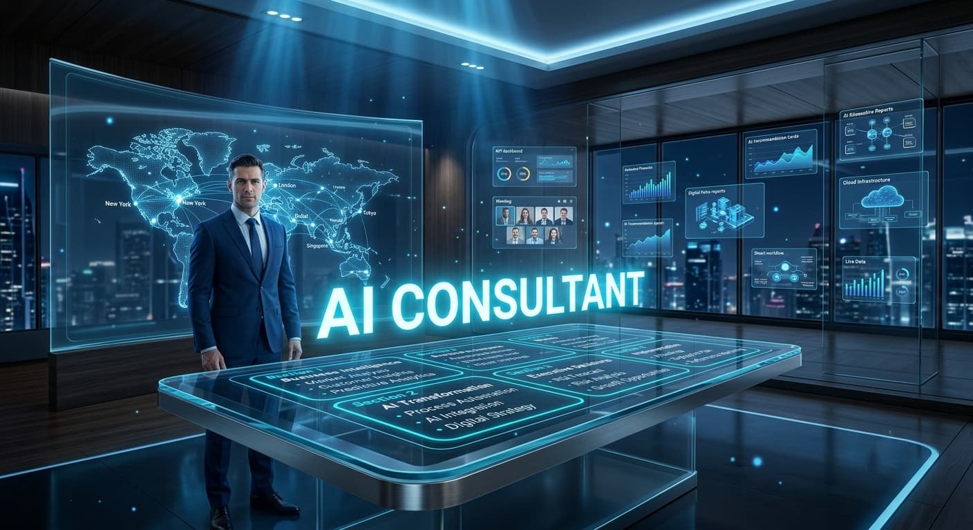 AnnovaSol AI consulting session reviewing opportunity maps, live dashboards, and deployment architecture